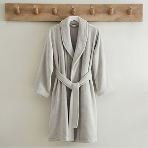 Pottery Barn Gray Plush Robe